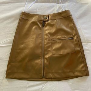 UO champagne gold mini skirt
